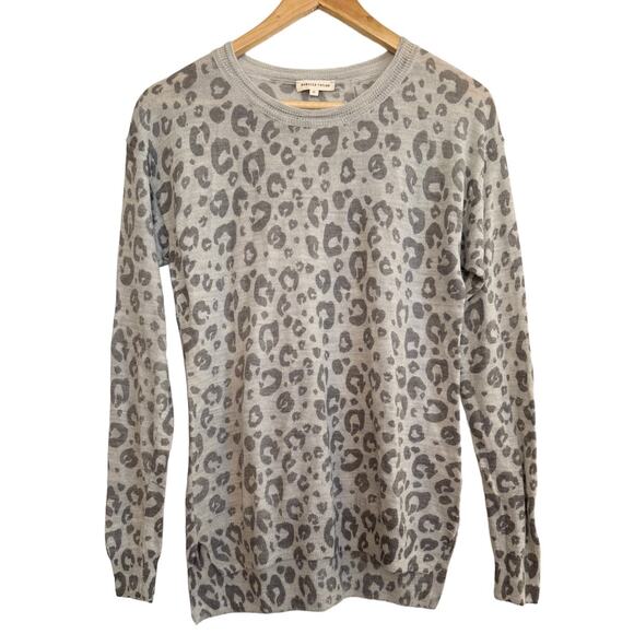 Rebecca Taylor Pullover Flattering Alpaca Print Cheetah Leopard Chic Sweater M - Picture 1 of 8